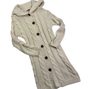 525 America Cable Knit Duster Sweater Dress